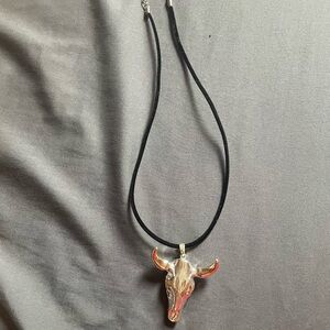 Bull skull necklace